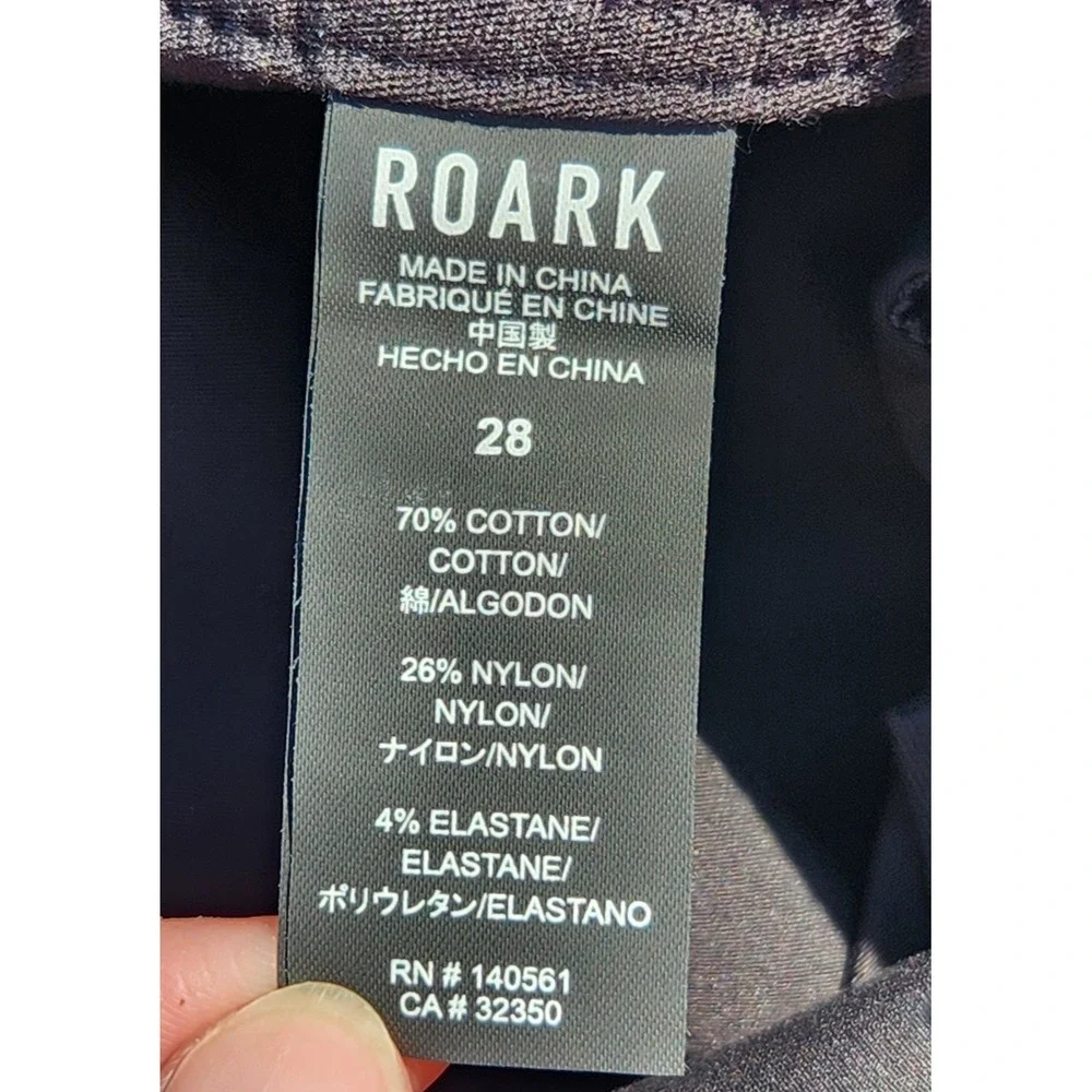 men's ROARK Layover 2.0 Shorts Black Hiking travel zip Pockets size‎ 28